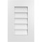 Ekena Millwork Vertical Surface Mount PVC Gable Vent: Non-Functional, w/ 3-1/2"W x 1"P Standard Frame, 14"W x 22"H GVPVE14X2201SN - alternate 1